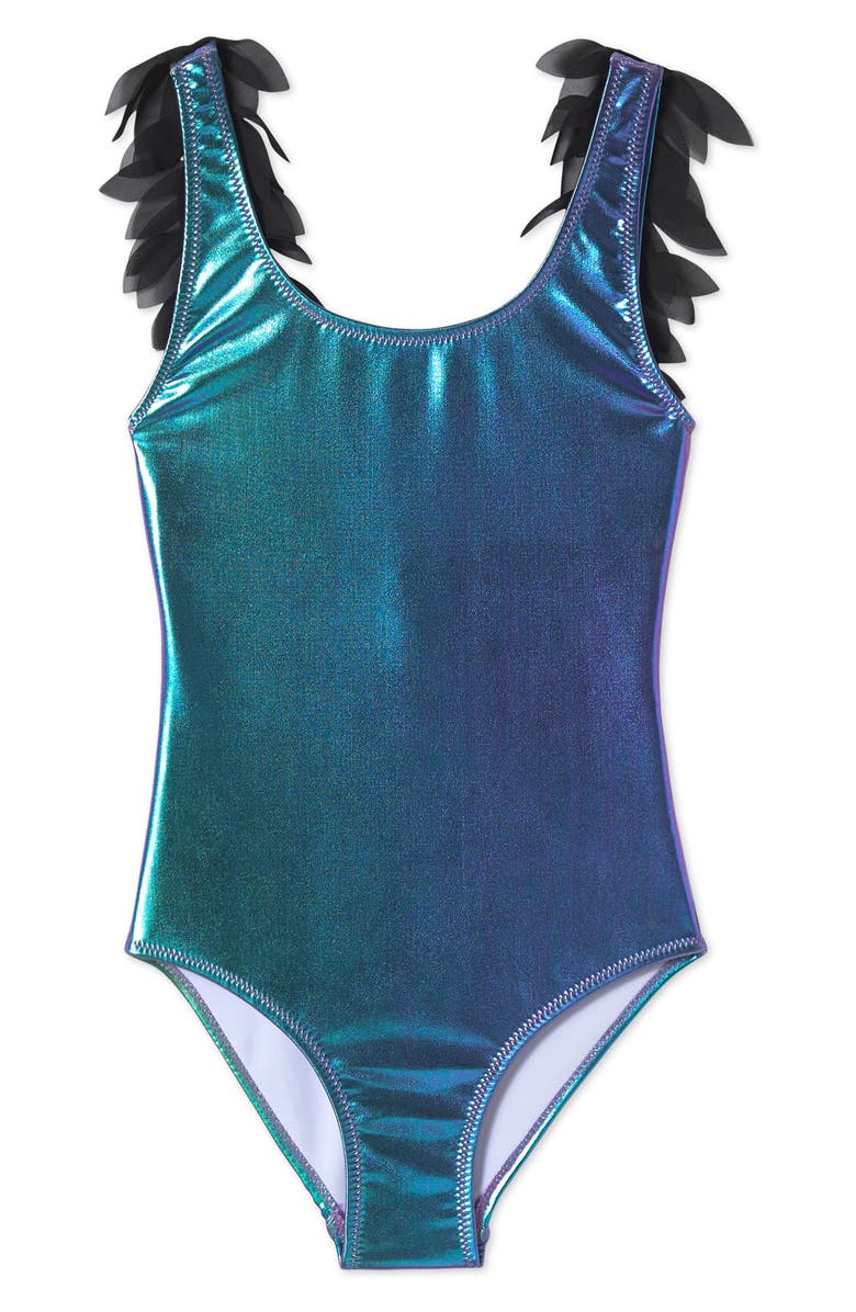 Stella Cove Petal Metallic One-Piece Swimsuit, Main, color,