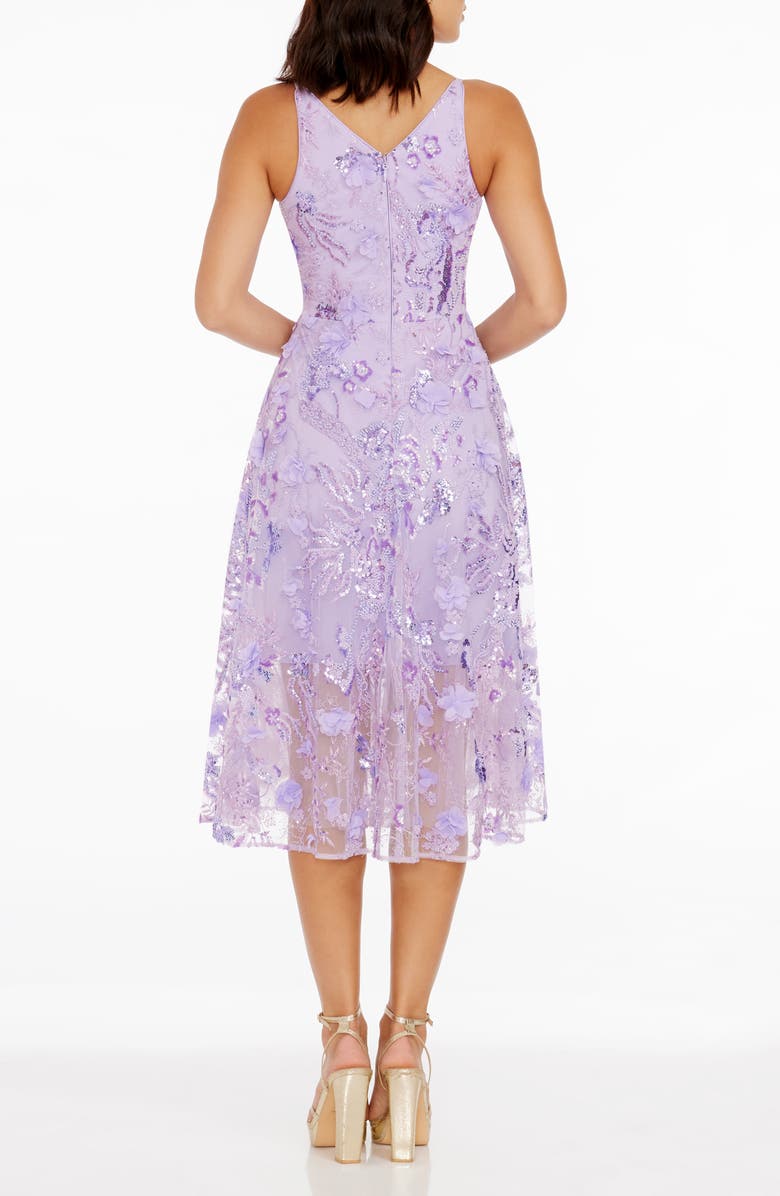 Dress the Population Audrey Cocktail Dress, Alternate, color, Lavender Multi