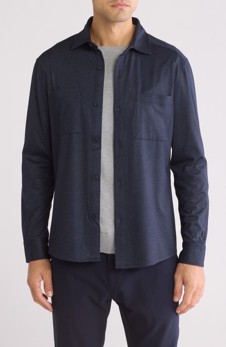 Robert Barakett Santiago Overshirt, Main, color, Navy