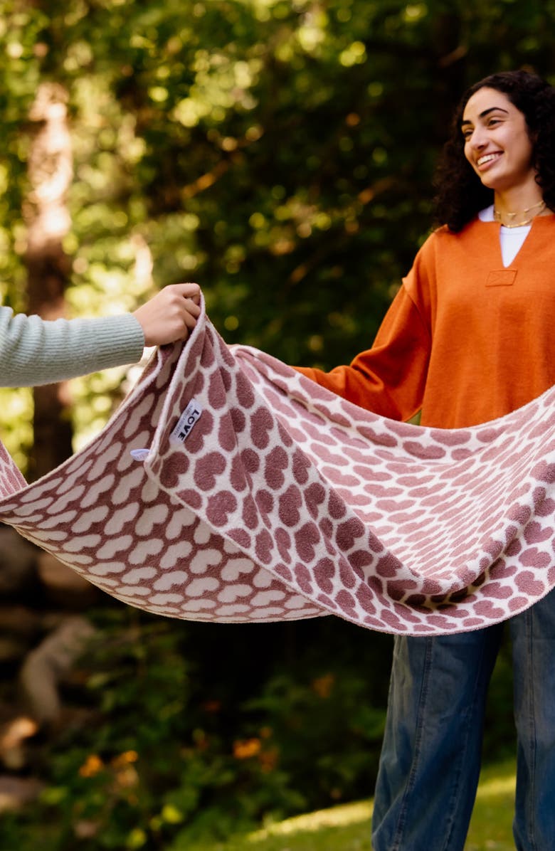 Little Giraffe Kids' Army Heart Throw Blanket, Alternate, color, 