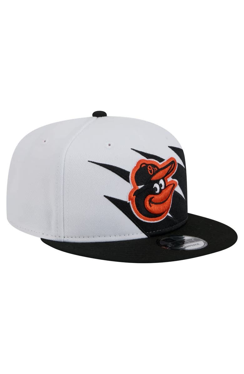 New Era Men's New Era Black/White Baltimore Orioles Jagged 9FIFTY Snapback Hat, Alternate, color, 