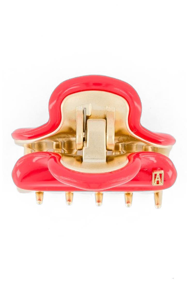 Vendome Small Hair Claw Clip, Alternate, color, Red