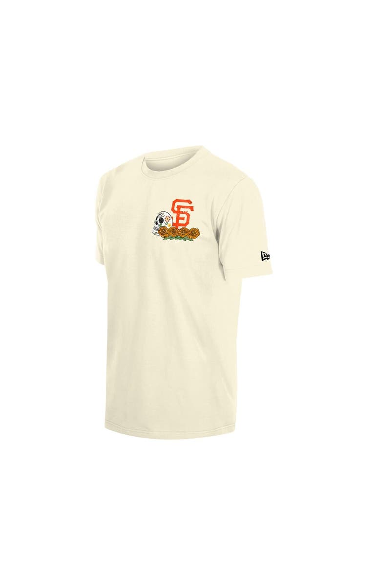New Era Men's New Era Natural San Francisco Giants Dia de los Muertos Sugar Skull T-Shirt, Alternate, color, Natural