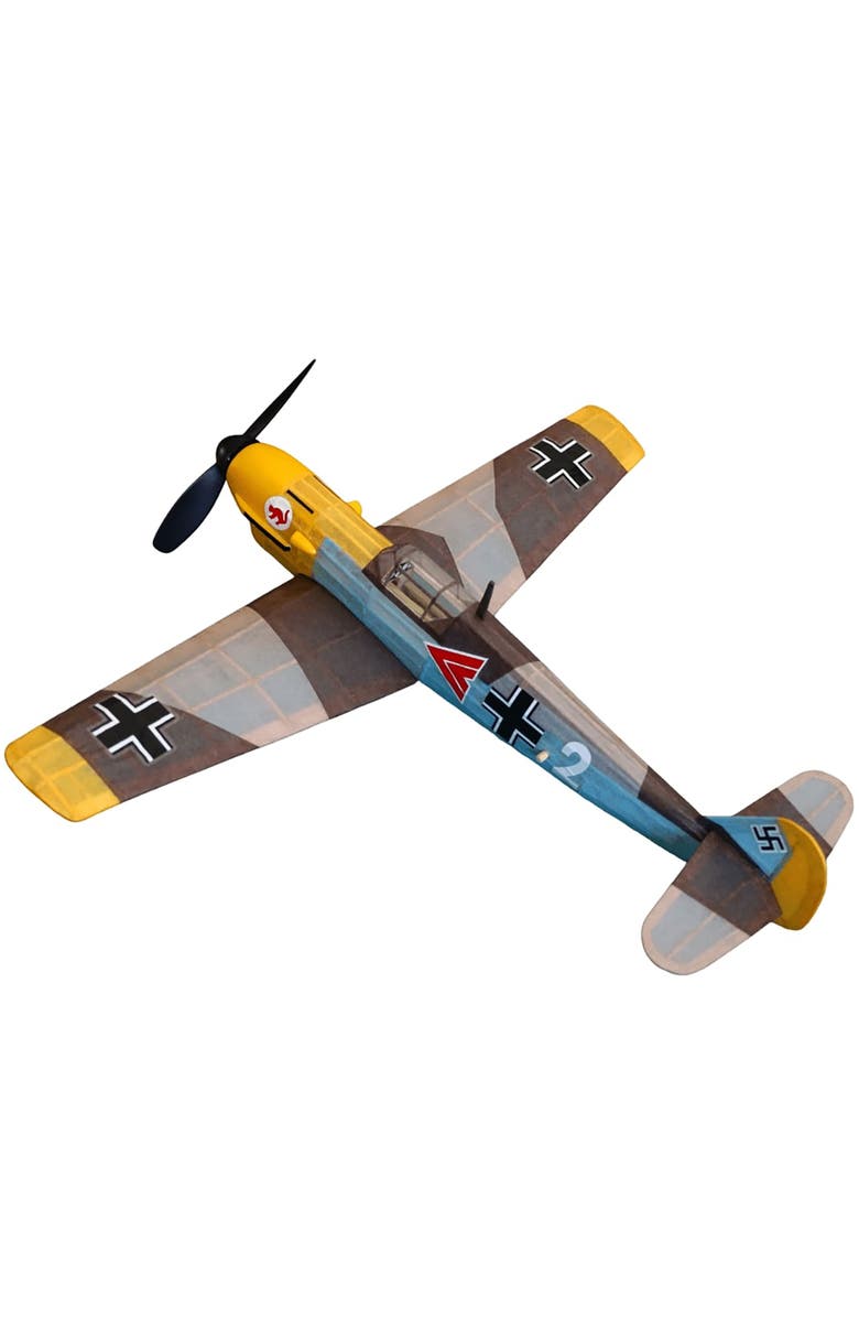 Guillow's Flying Model Kit, Messerschmitt Bf-109, Diy Airplane Building Kit, Alternate, color, Multicolored