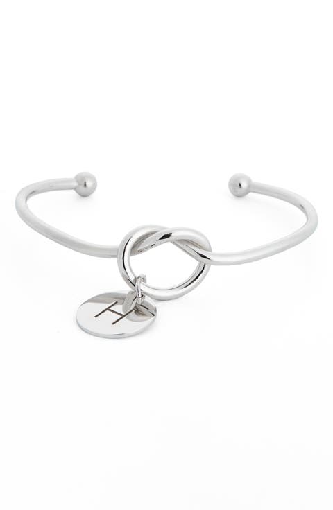 Love Knot Initial Bracelet