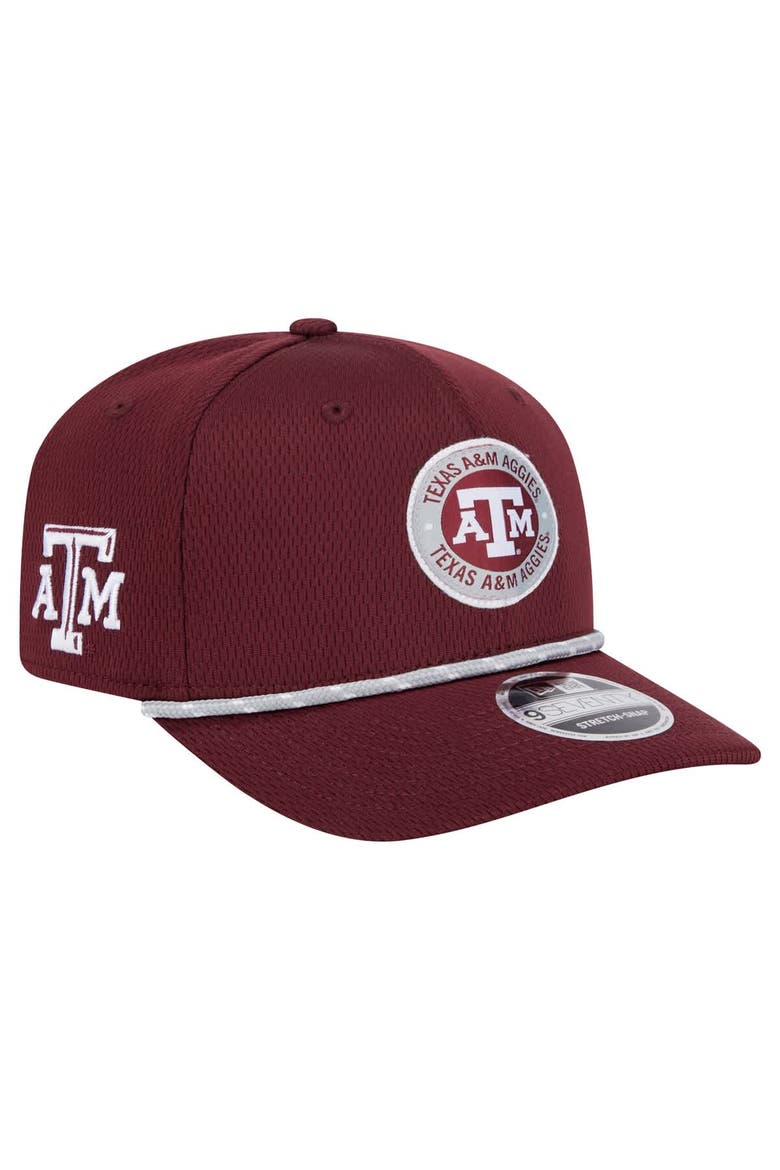 Men's New Era Maroon Texas A&M Aggies COOLERA 9SEVENTY Rope Stretch-Snap Hat, Main, color, Maroon
