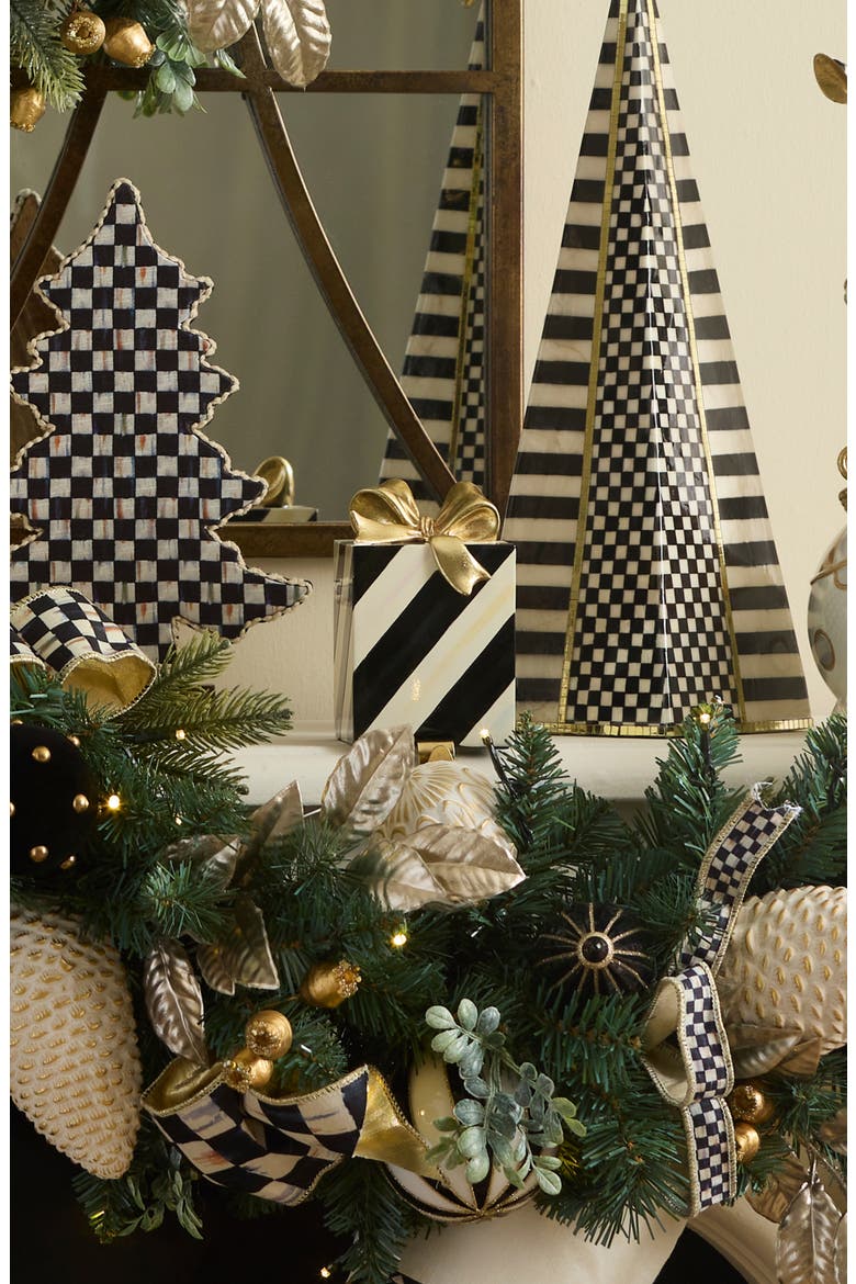 Courtly Noel Set of 2 Gift Box Stocking Hangers, Alternate, color, COURTLY
