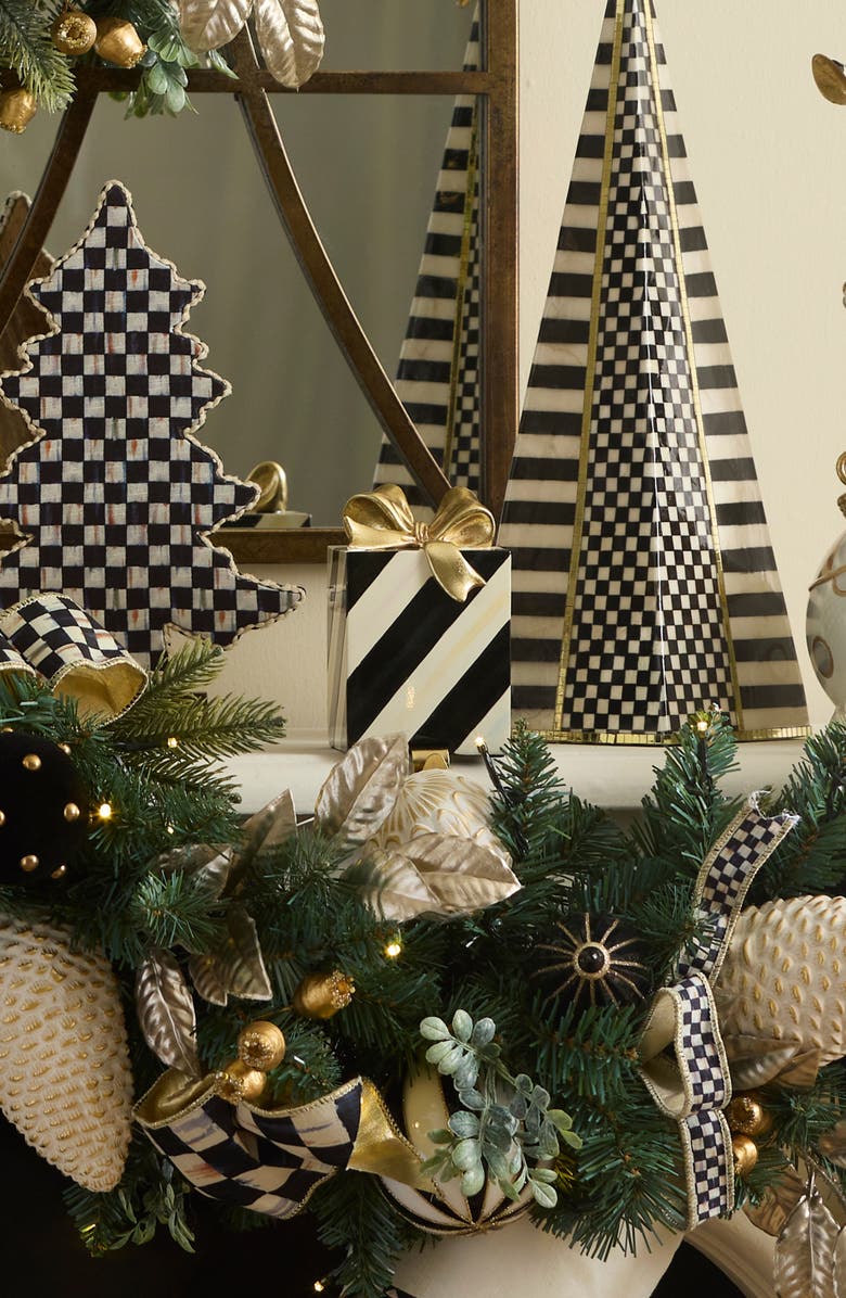 MACKENZIE CHILDS Courtly Noel Set of 2 Gift Box Stocking Hangers, Alternate, color, Courtly