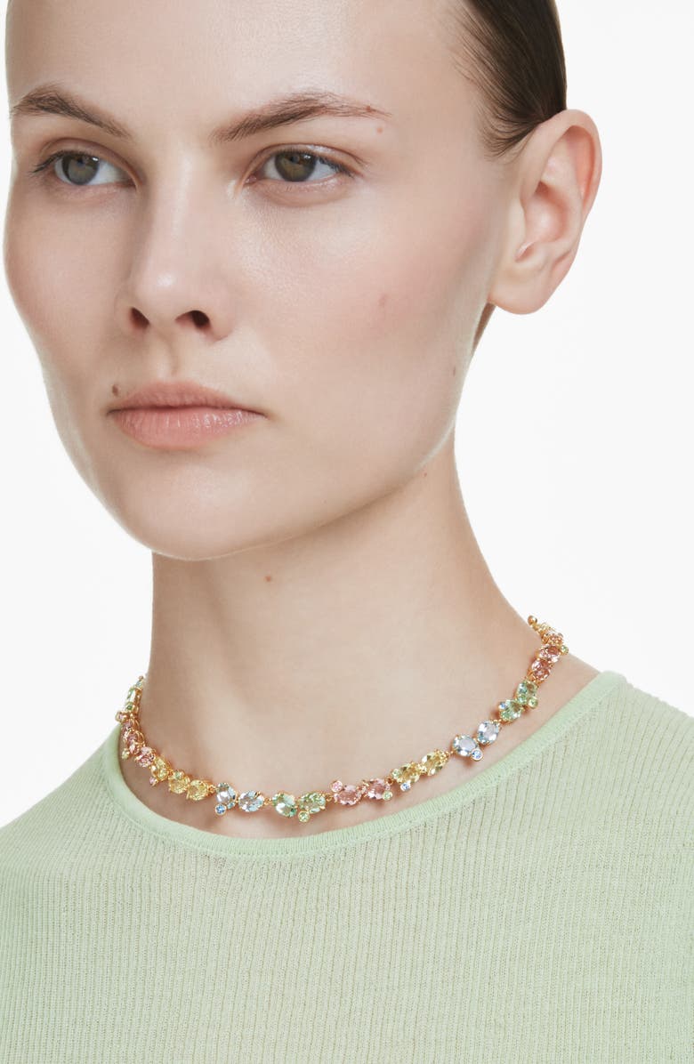 Swarovski Gema Crystal Collar Necklace, Alternate, color, Multi