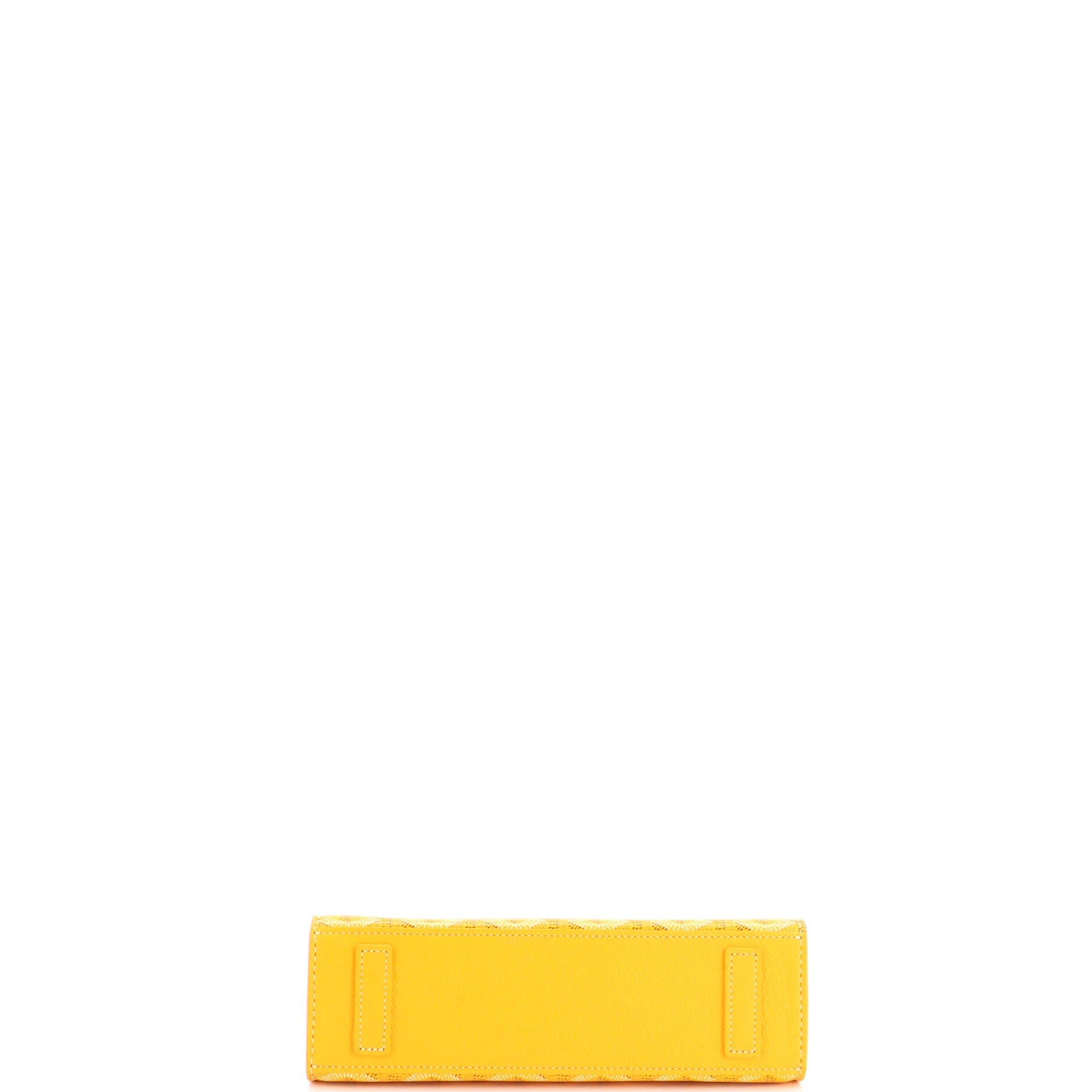 Structured Rouette Chain Shoulder Bag Coated Canvas Mini, Alternate, color, Yellow