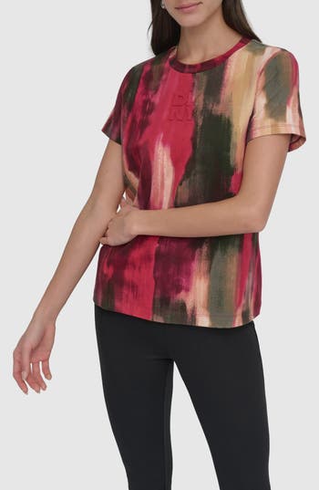 Dkny Allover Print T-shirt In Multi