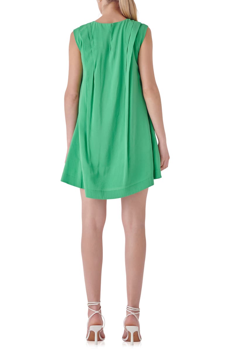 Endless Rose Pintuck Tie Belt Dress, Alternate, color, Kelly Green