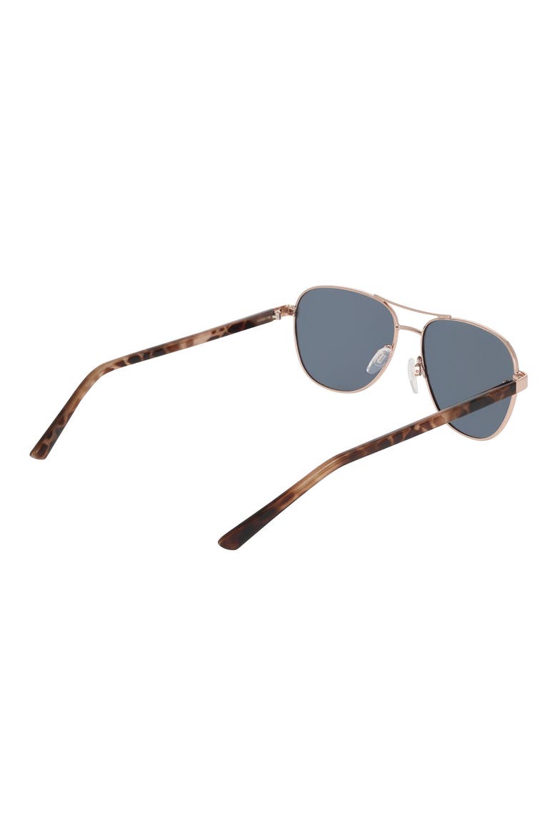 55mm Aviator Sunglasses, Alternate, color, ROSE GOLD