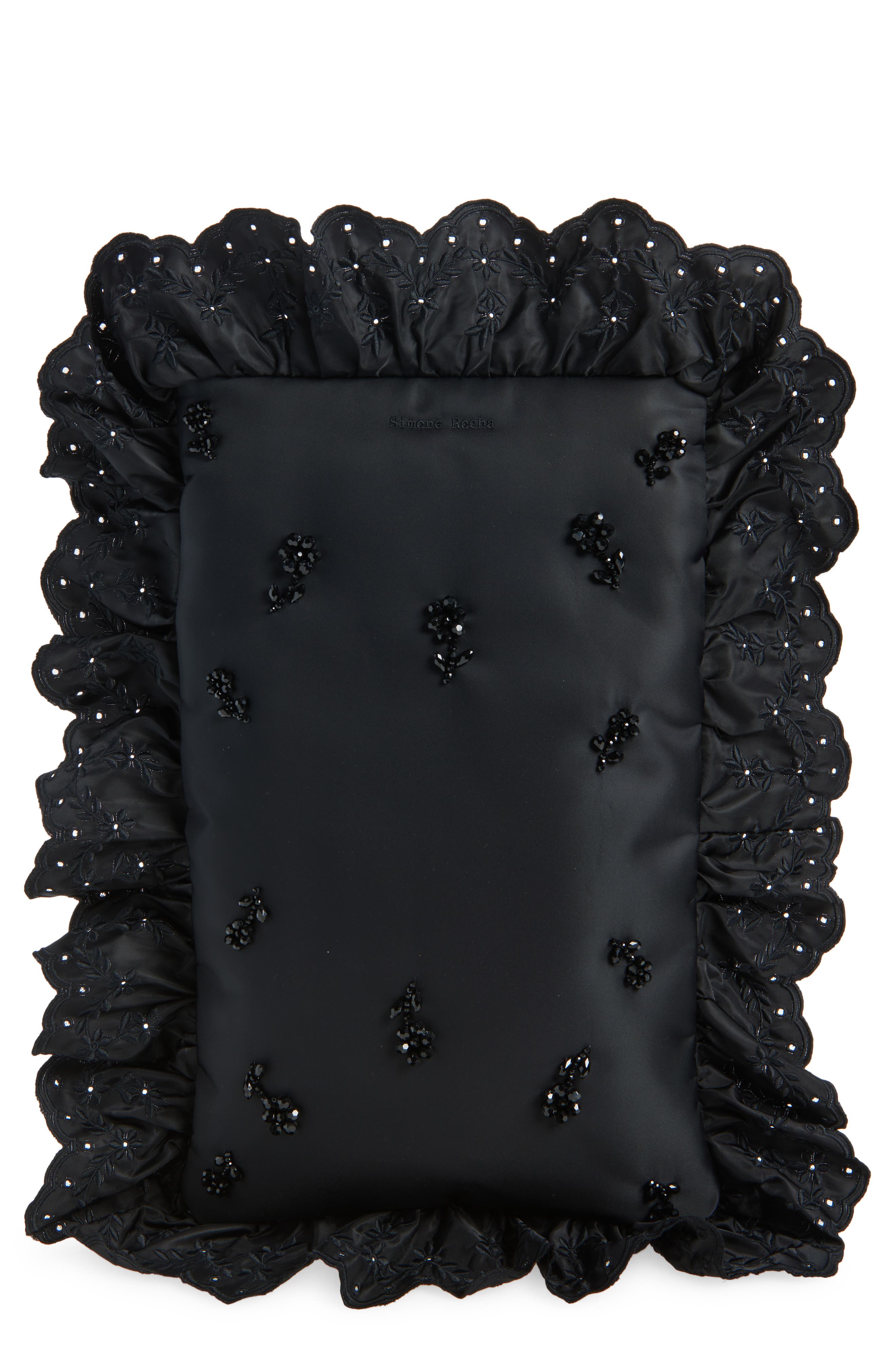 Simone Rocha Pillowcase Clutch, Main, color, Black/ Jet