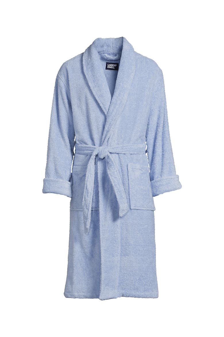 Calf Length Turkish Terry Robe, Alternate, color, Soft Blue Haze
