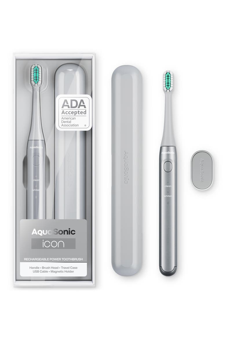 Icon Rechargeable Power Electric Toothbrush, Main, color, SILVER