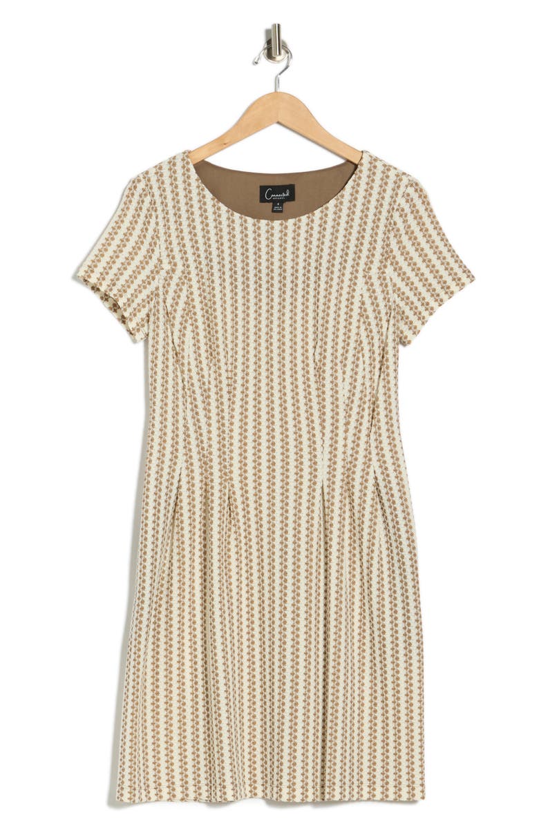 Connected Apparel Novelty Knit Dress, Alternate, color, Natural