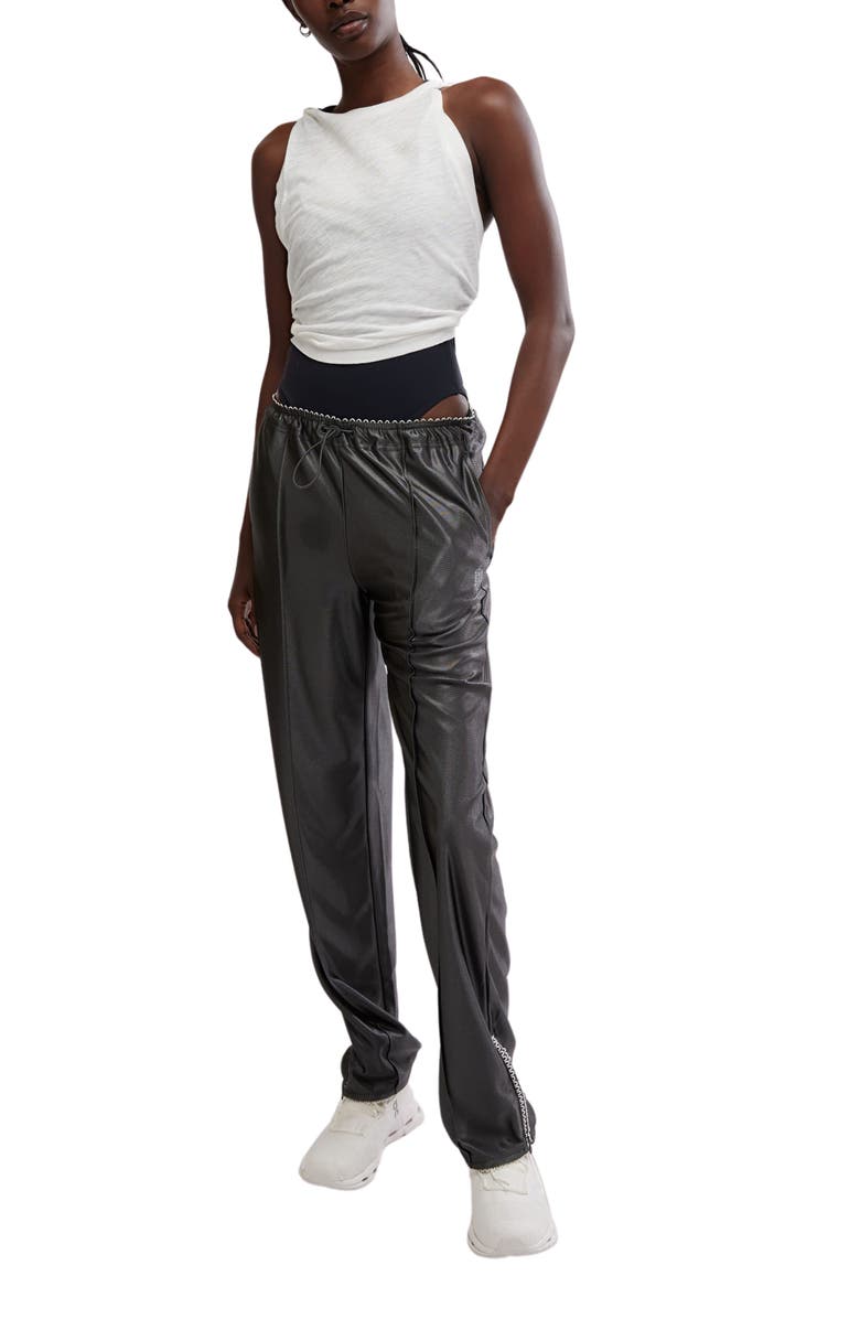 Free People FP Movement Roll With It Drawcord Pants, Alternate, color, Gun Metal