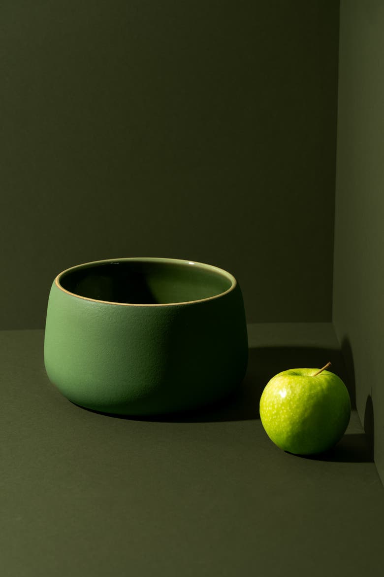 EWA Serving Bowl, Alternate, color, Matte Green/ Shiny Green
