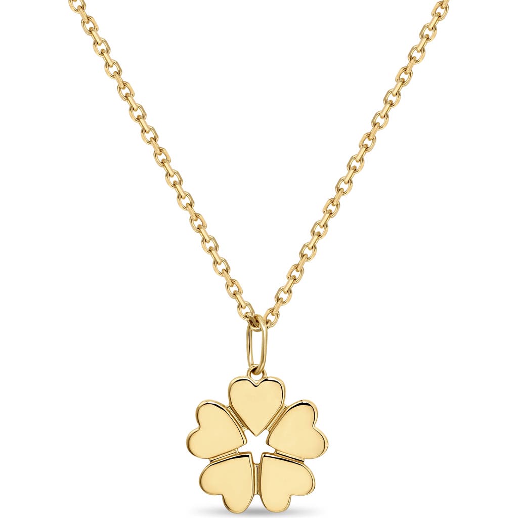 Devata Clover Heart Pendant Necklace In Multi