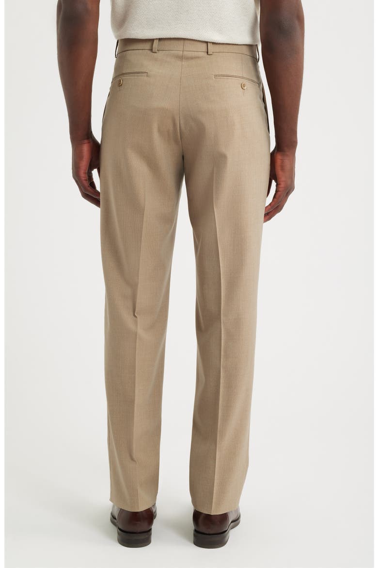 Lightweight Flat Front Mesh Weave Wool Dress Pants, Alternate, color, WICKER LIGHT