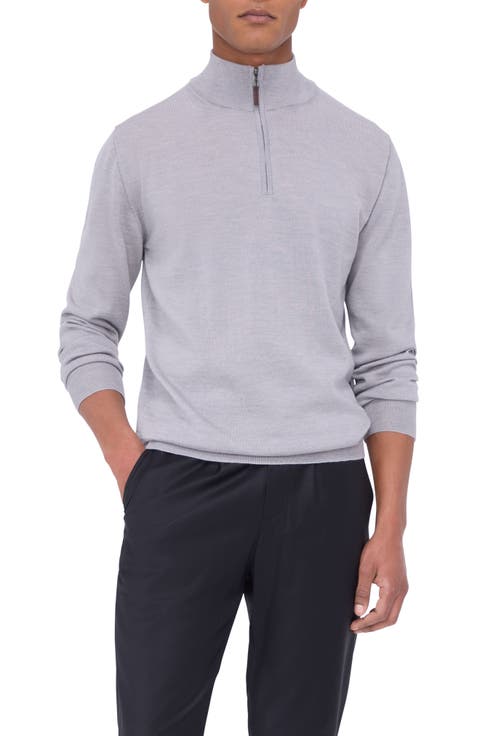 Merino Wool Quarter Zip Pullover