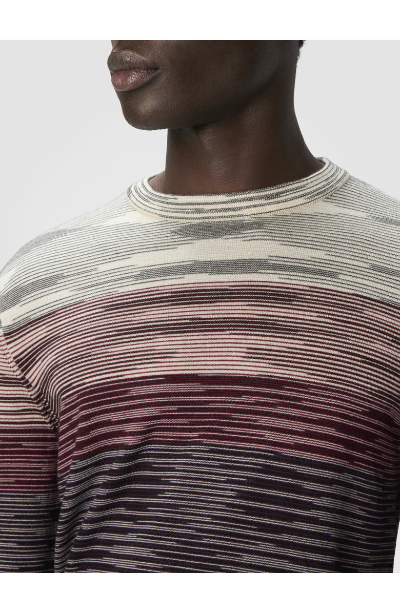 Missoni Crew Neck Sweater In Pure Flame Wool, Alternate, color,