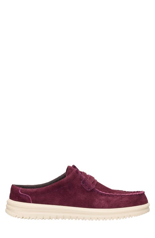 Hey Dude Wally Next Suede Loafer Mule In Purple