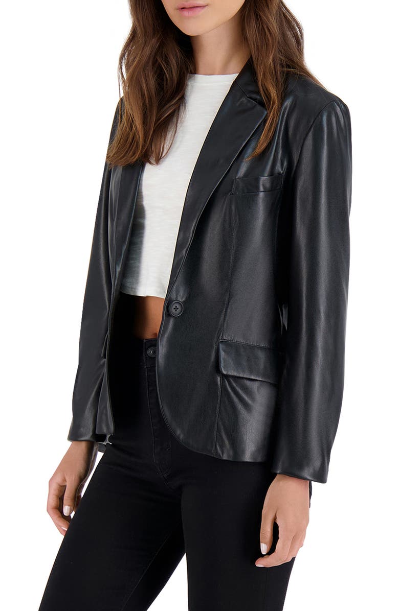 BB Dakota by Steve Madden BB Dakota Serious or Not Faux Leather Blazer, Alternate, color, 