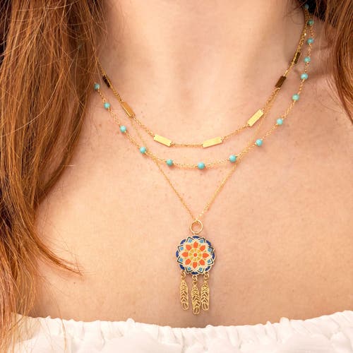 The Lovery Fine Jewelry Enamel Dream Catcher Charm In Multi