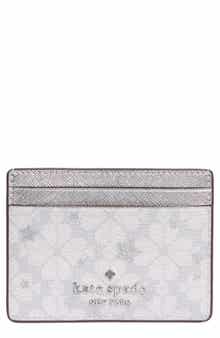 spade flower star coated canvas card case