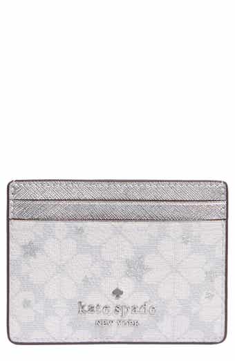 spade flower star coated canvas card case