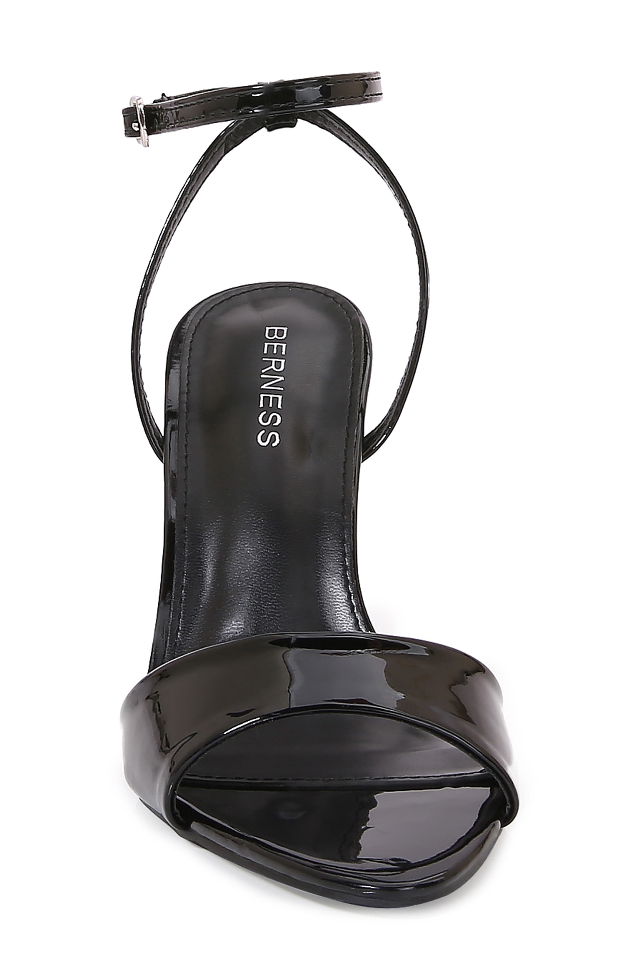 BERNESS Patent Stiletto Sandal, Alternate, color, Black