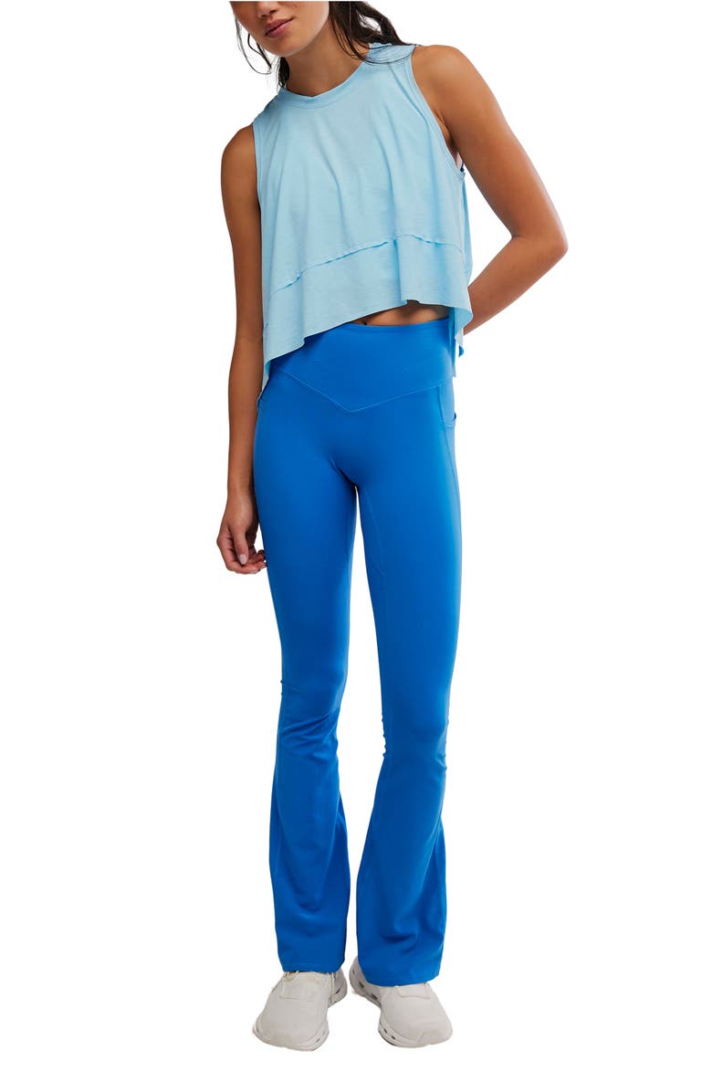 Free People FP Movement Tempo Tank Top, Alternate, color, Bright Blue