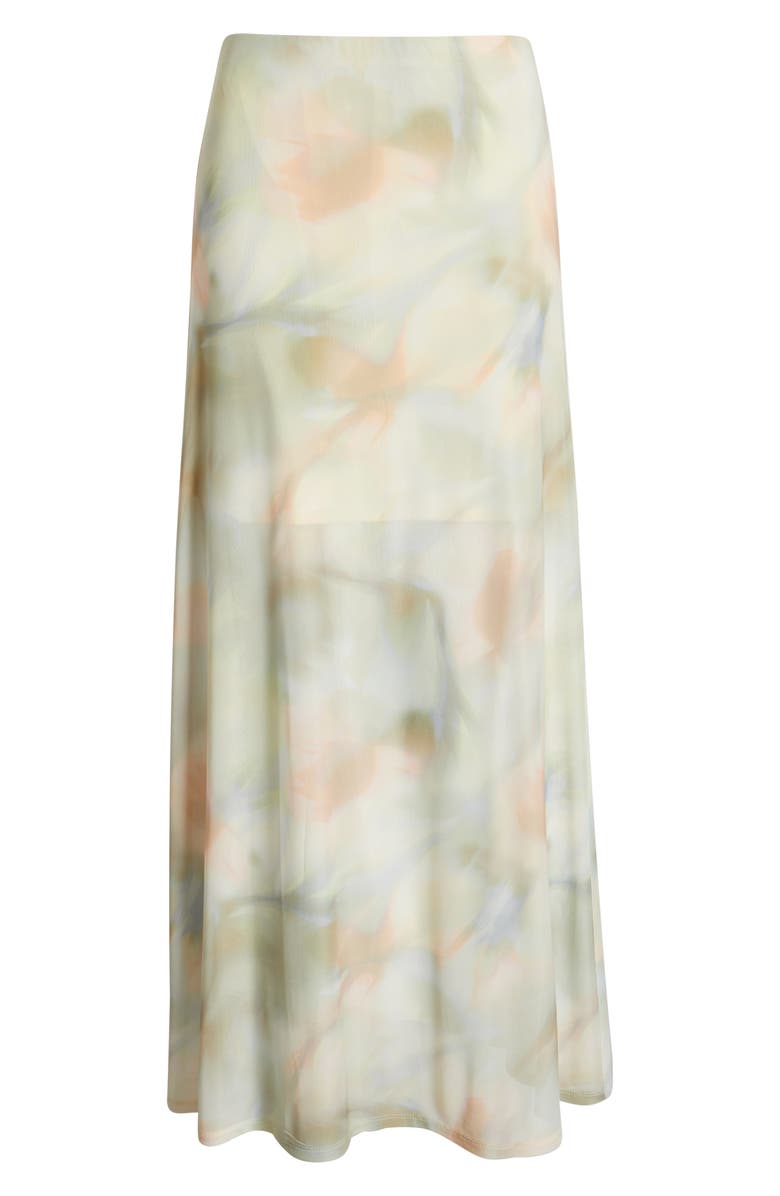 Open Edit Print Mesh Maxi Skirt, Alternate, color, Pink Whisper Floral
