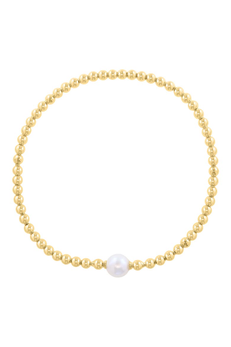 Freshwater Pearl Beaded Bracelet, Main, color, WHITE