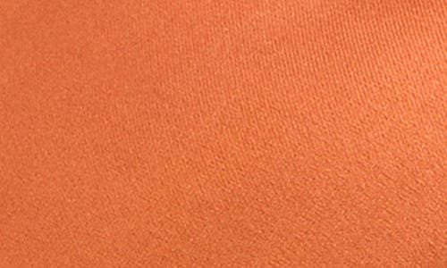 Mango Satin Ballet Flats With Contrast Piping Burnt Orange In Orange