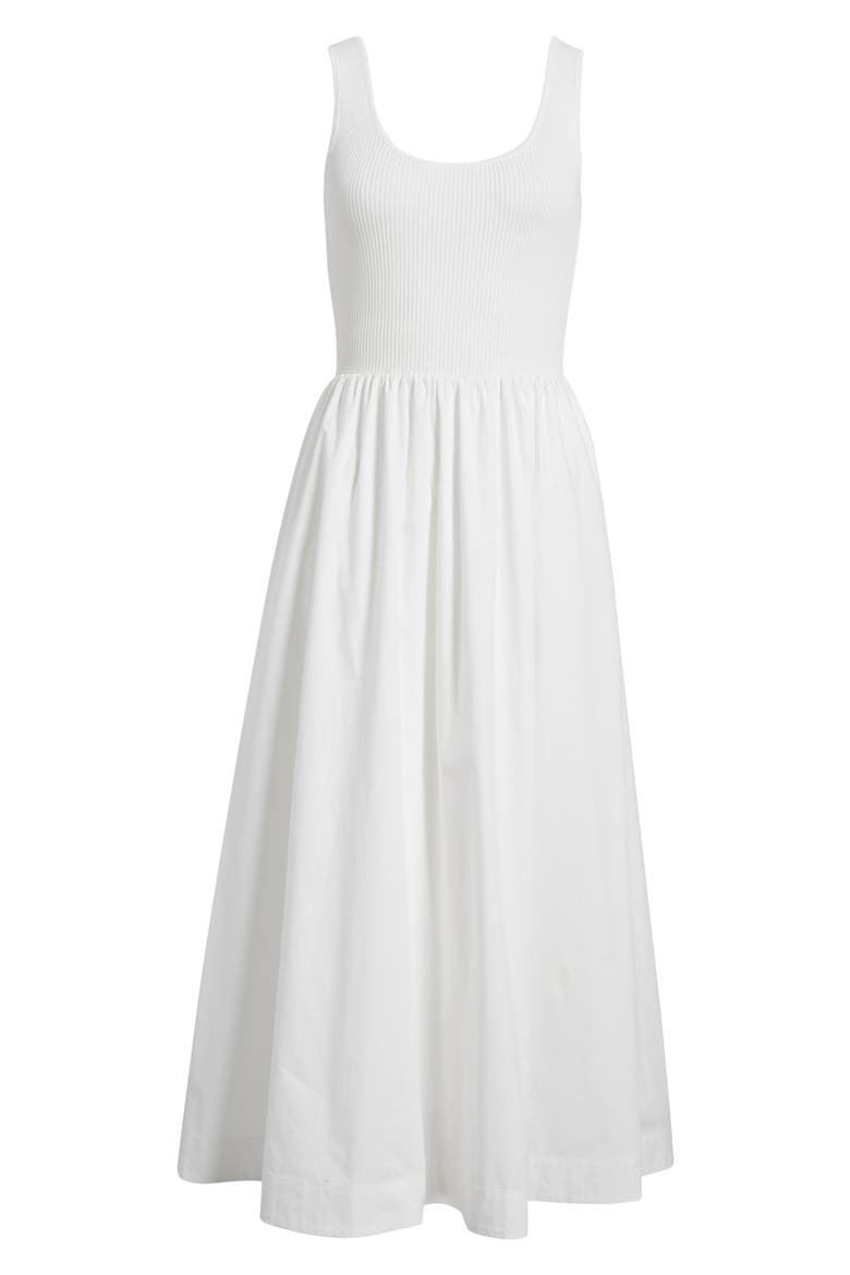 Sleeveless Mixed Media Maxi Dress, Alternate, color, IVORY