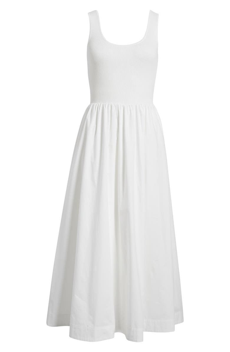 MOON RIVER Sleeveless Mixed Media Maxi Dress, Alternate, color, Ivory