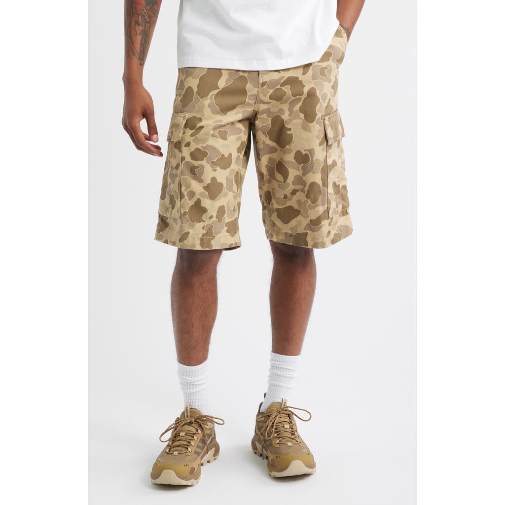 Carhartt Work In Progress Regular Cotton Ripstop Cargo Shorts In Brown