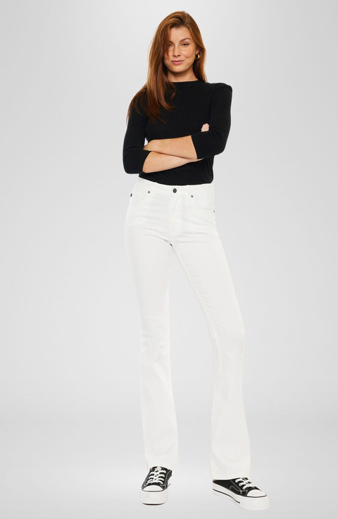 Centenario Women's White Bootcut Denim Jeans 45545