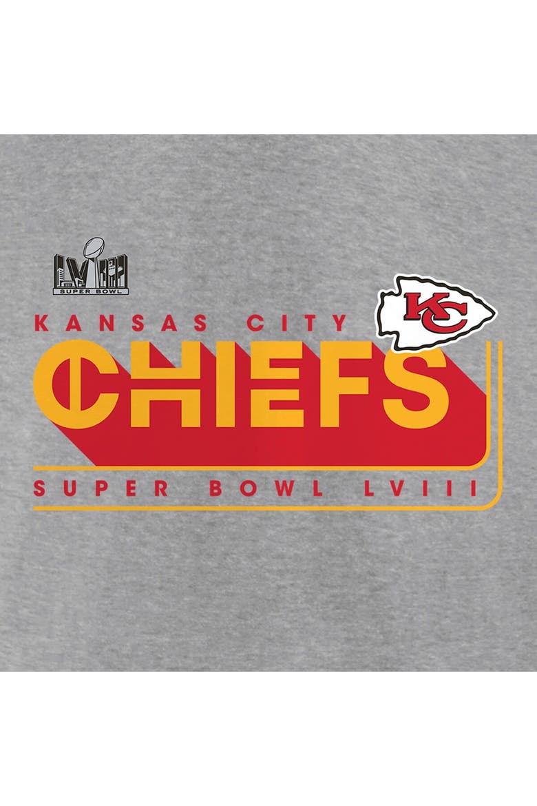 Men's Fanatics Branded Heather Gray Kansas City Chiefs 2023 AFC Champions Two-Sided Roster Big & Tall T-Shirt, Alternate, color, Heather Gray
