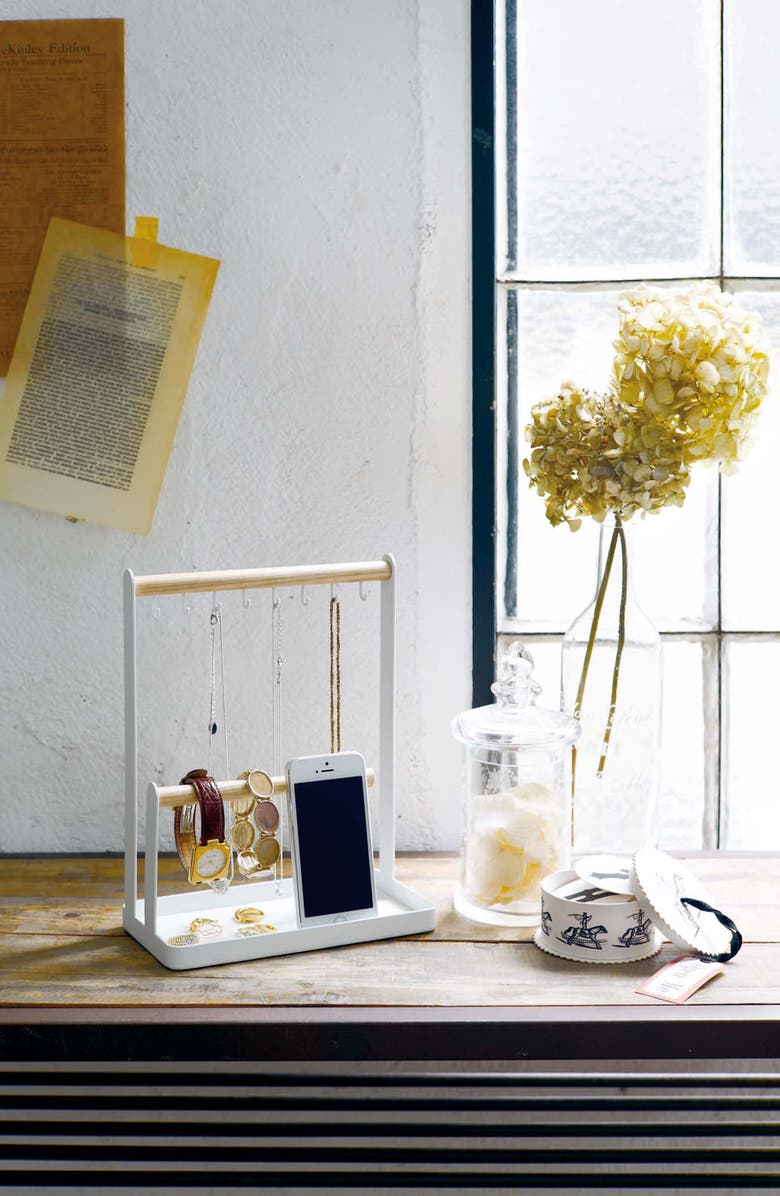 Yamazaki Jewelry/Accessory Display Stand, Alternate, color, White