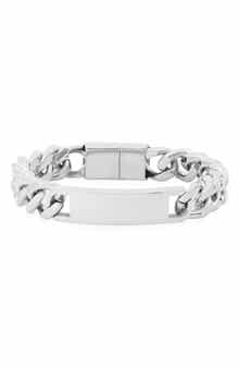 STEELTIME HMY JEWELRY Stainless Steel Cuban Link Chain ID Bracelet