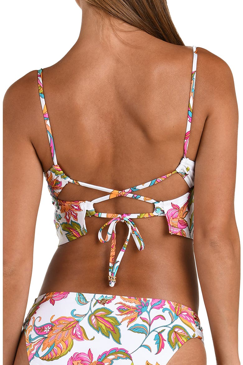 Wild Vines Sweetheart Tankini Top, Alternate, color, WHITE MULTI