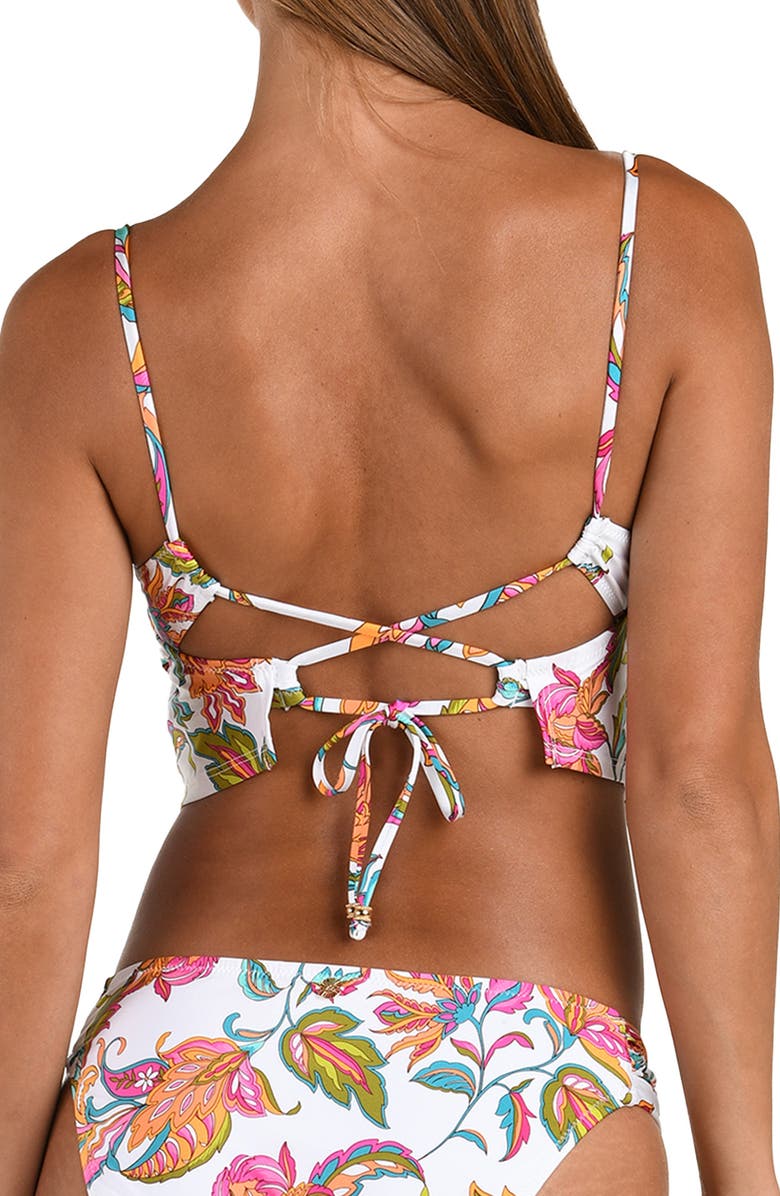 Sunshine 79 Wild Vines Sweetheart Tankini Top, Alternate, color, White Multi