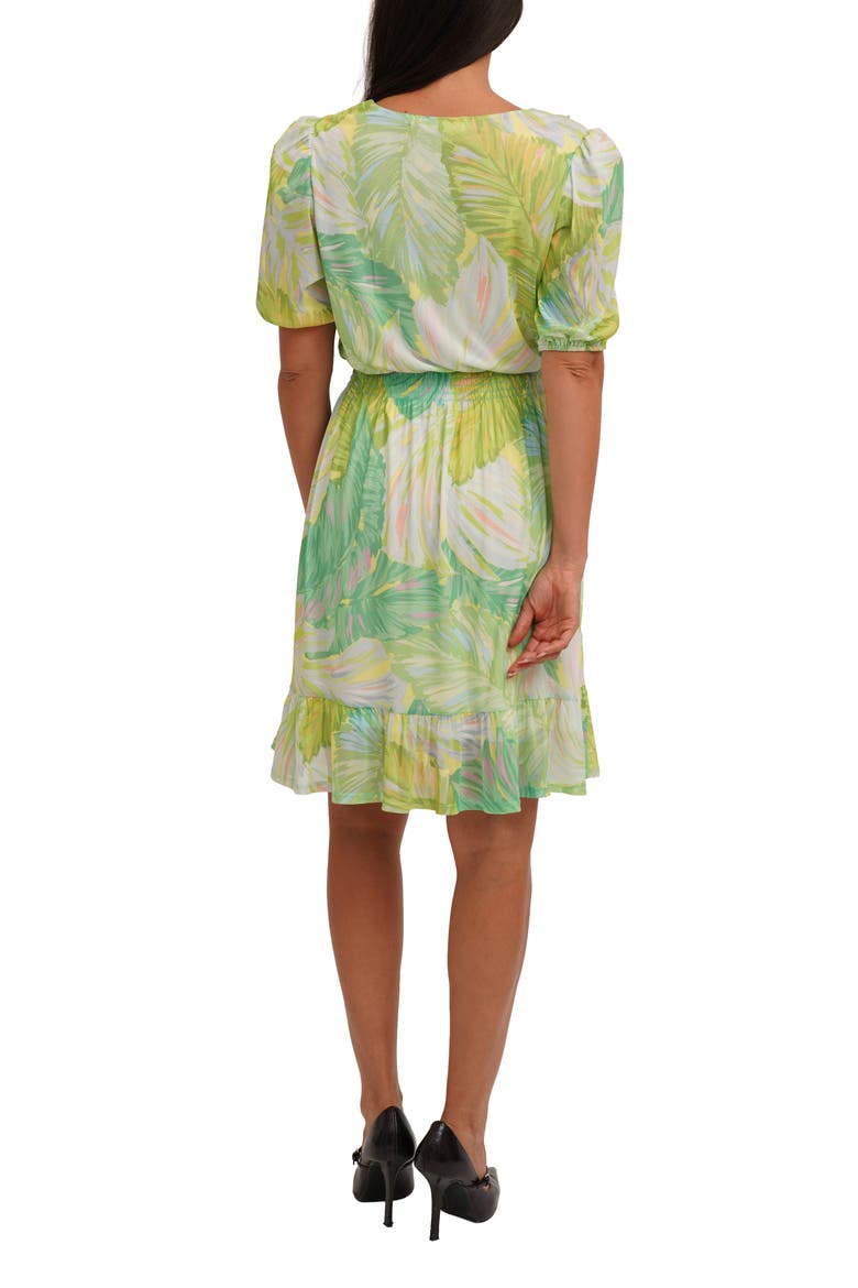 Ruffle Trim Mesh Dress, Alternate, color, REMI
