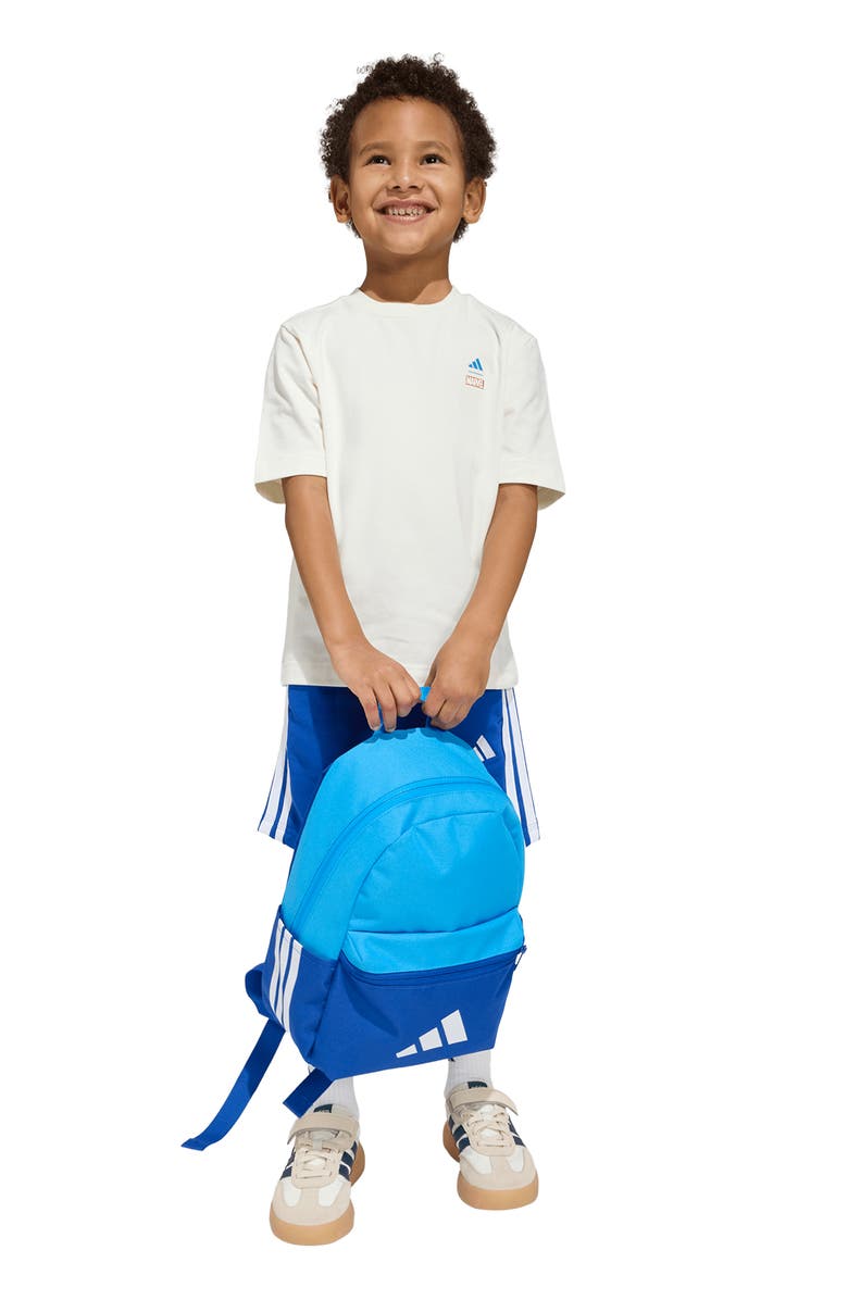 adidas Originals Kids' Avenger's Cotton Blend Graphic T-Shirt, Alternate, color, Off White/ Ray Blue