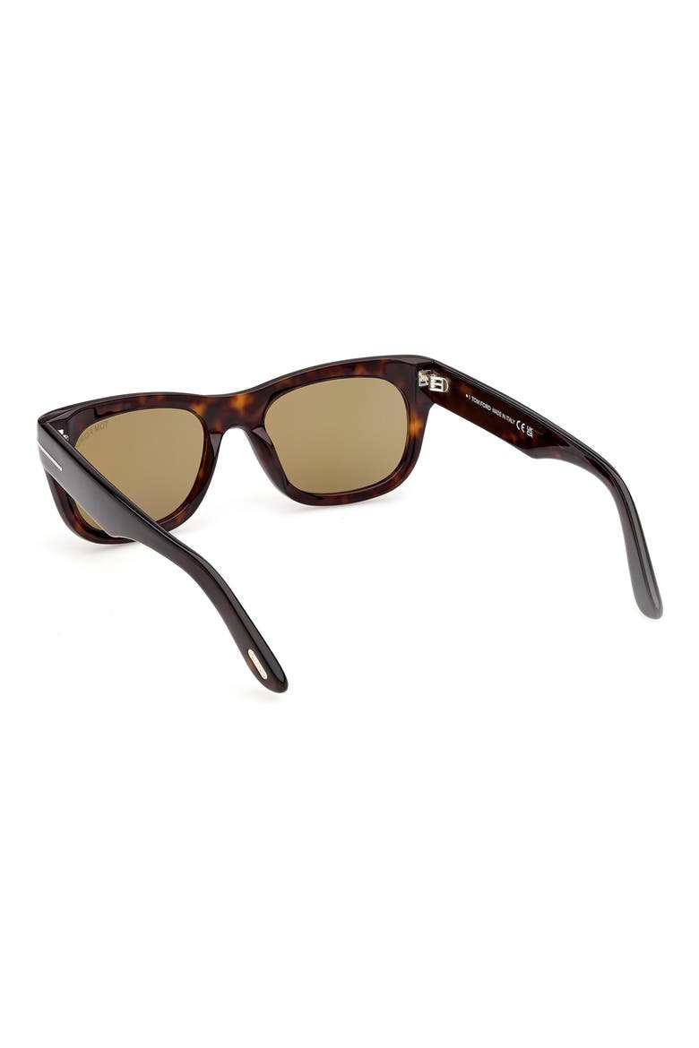 54mm Square Sunglasses, Alternate, color, DARK HAVANA / GREEN