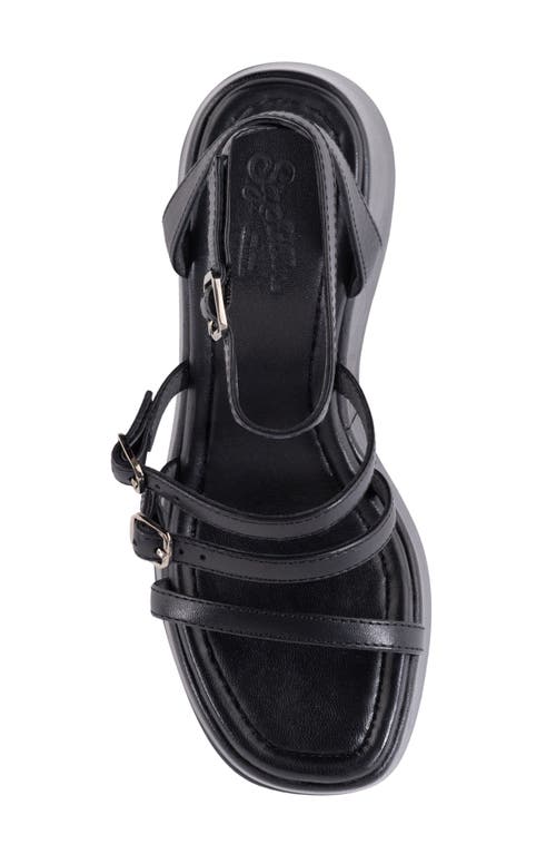 Seychelles Grapefruit Platform Wedge Sandal In Black